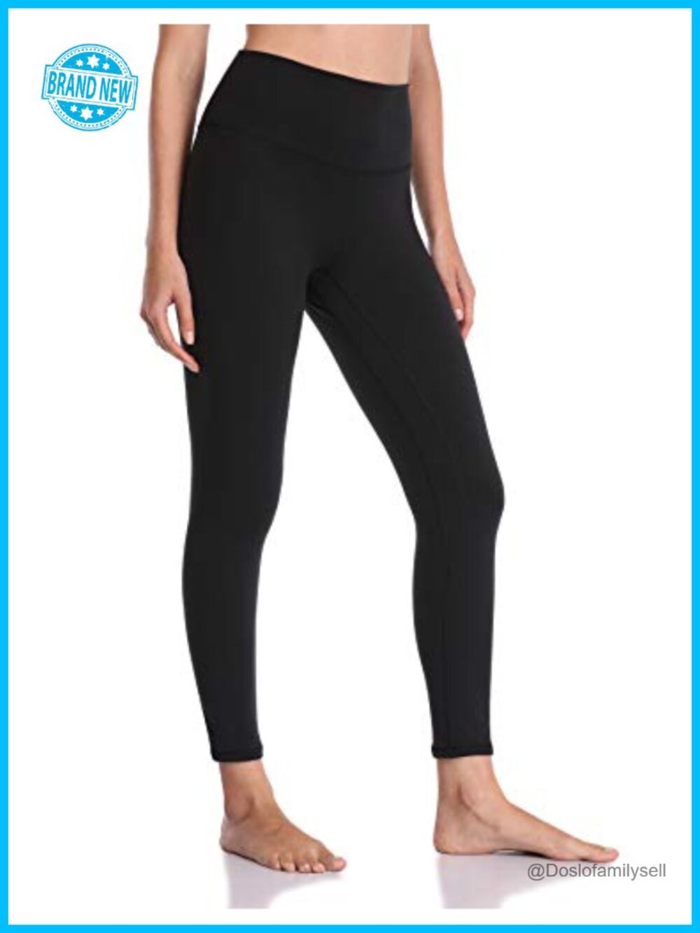 High Waisted Yoga Leggings 25" Inseam Soft Opaque Four-Way Stretch